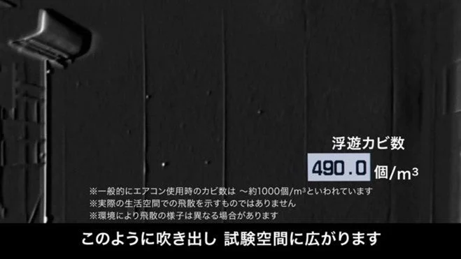 浮遊カビ数の表示
