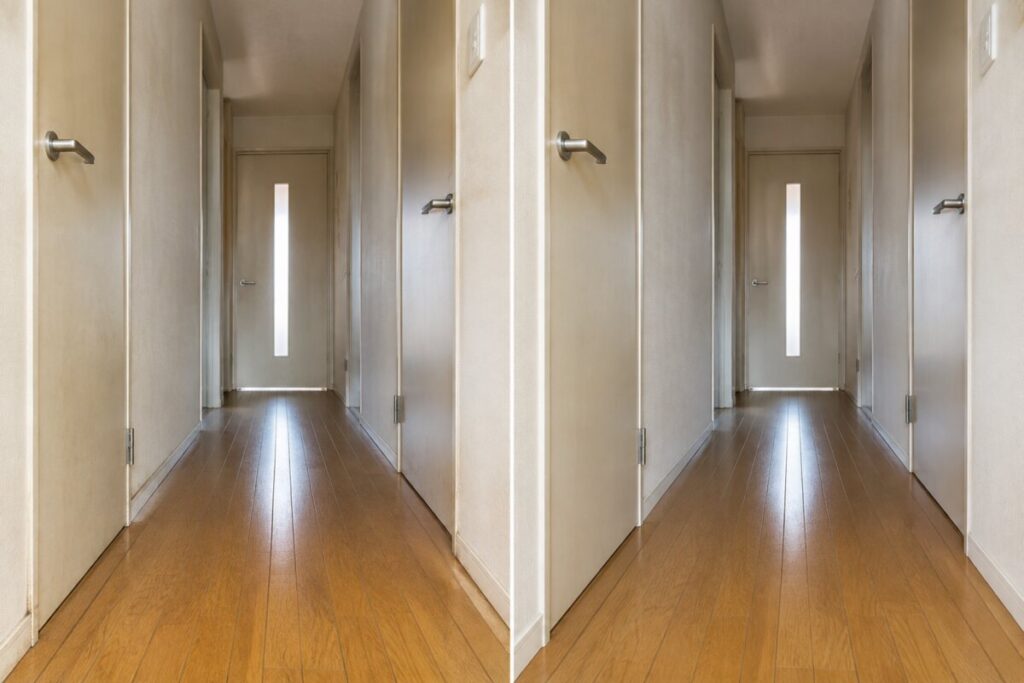 大阪府内のドアノブと建具清掃前と清掃後のBefore After比較写真